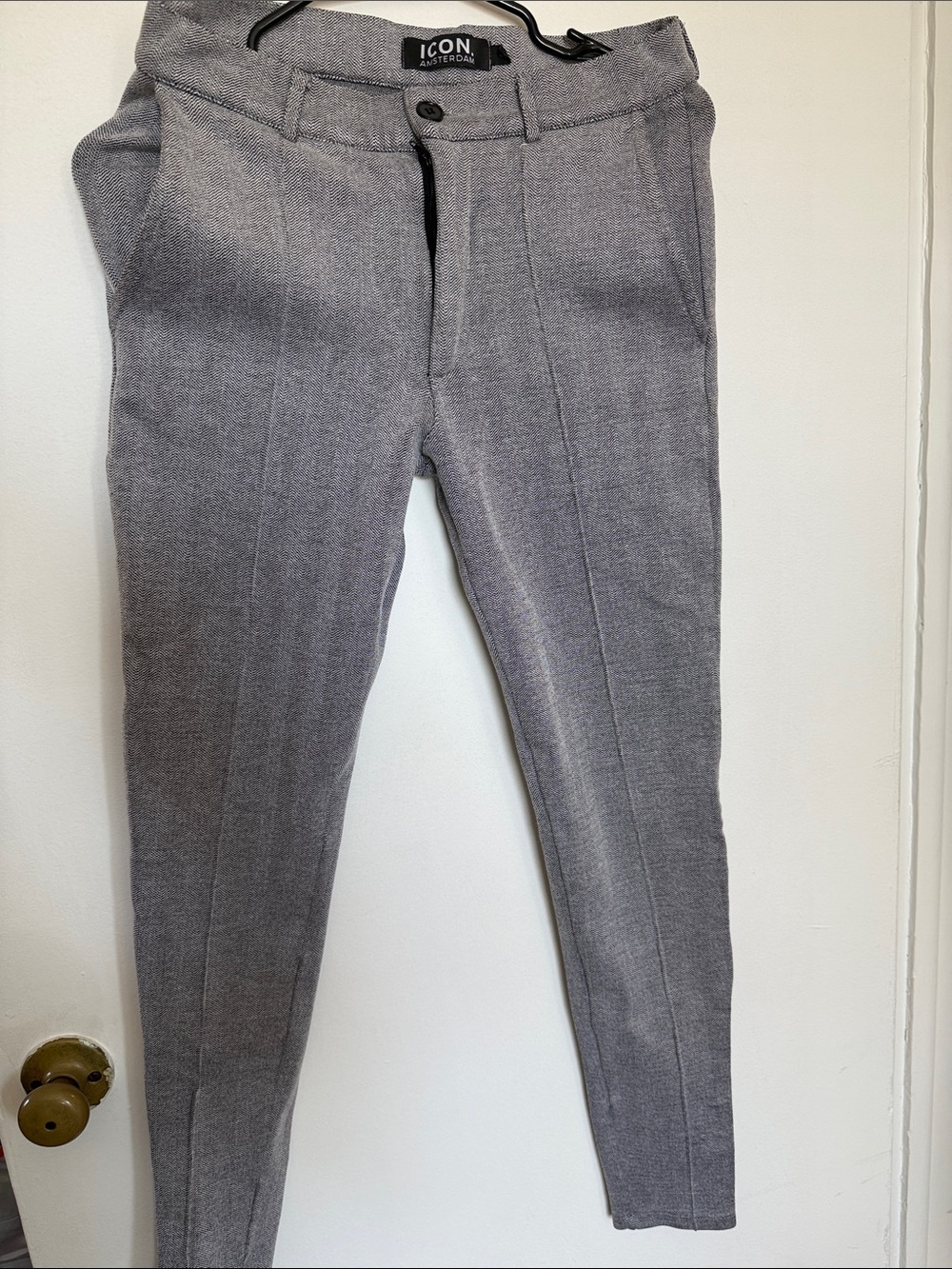 ICON Light Gray Slim Dress Pants